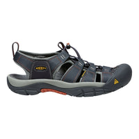 Gray sandal with KEEN logo on a white background