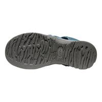 Close-up of a shoe sole with tread pattern on a white background