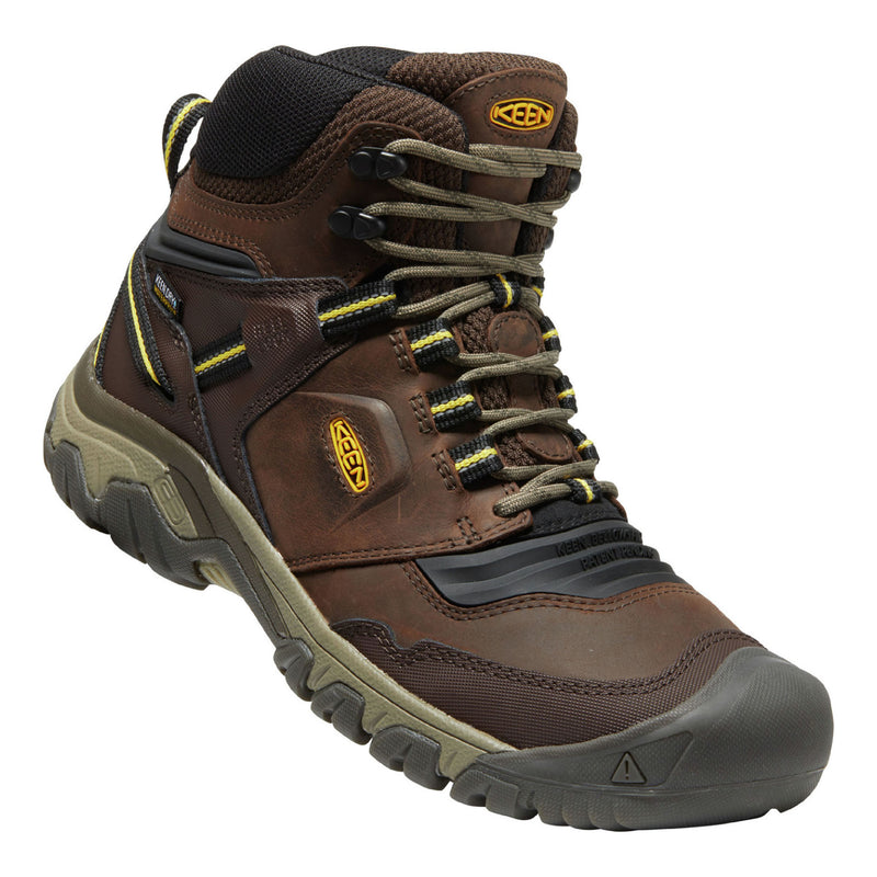 Men's Ridge Flex Waterproof Boot Coffee Bean/KEEN Yellow