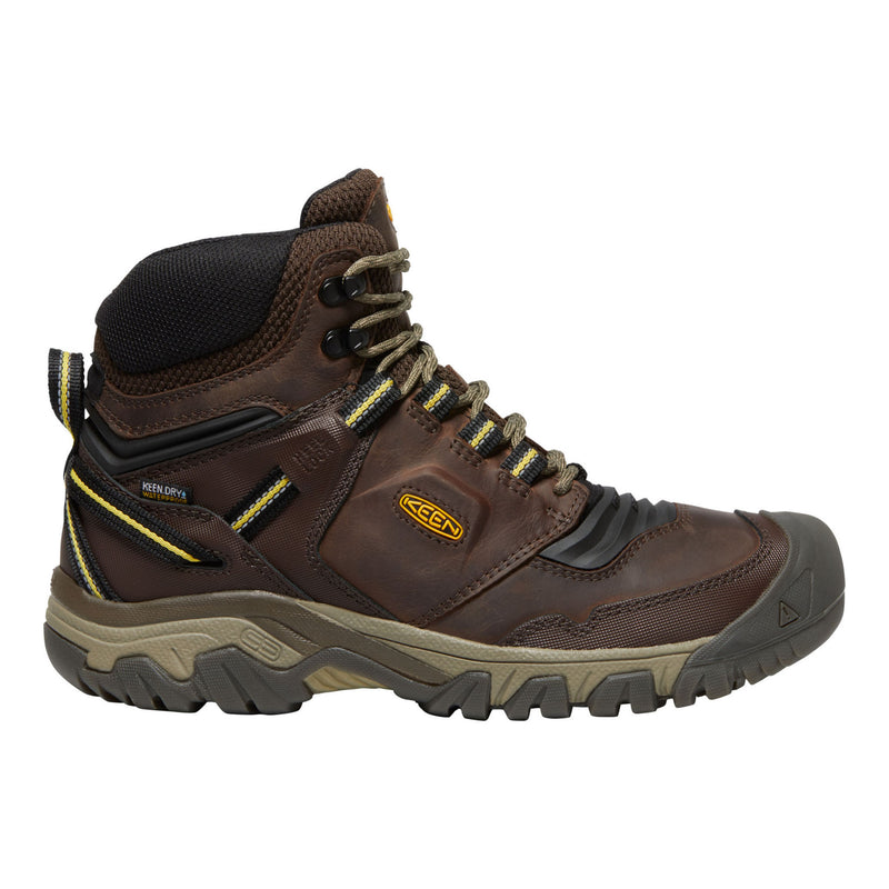 Men's Ridge Flex Waterproof Boot Coffee Bean/KEEN Yellow