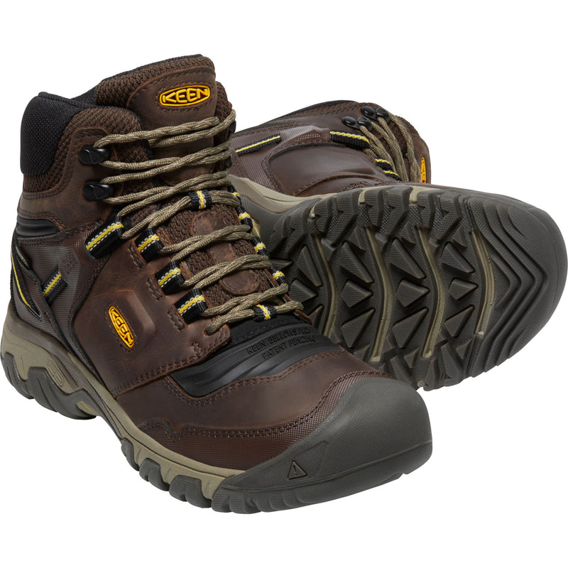 Men's Ridge Flex Waterproof Boot Coffee Bean/KEEN Yellow