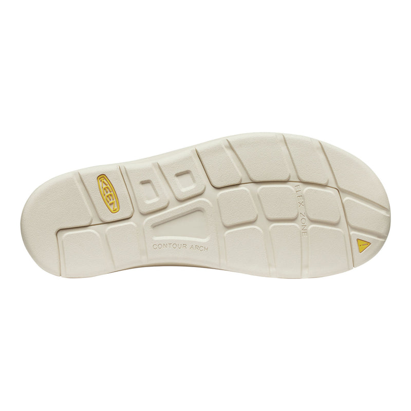 White shoe sole with brand logo on a white background