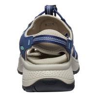 Blue and beige sandal on a white background