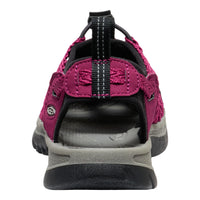 Pink and gray sandal on a white background