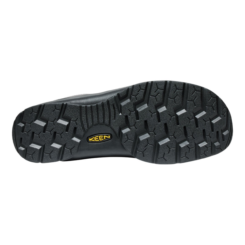 Black sole of a shoe with 'Keen' branding on a white background
