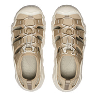 A pair of K-Swiss water shoes in beige and off-white, shown from a top-down view on a solid white background.