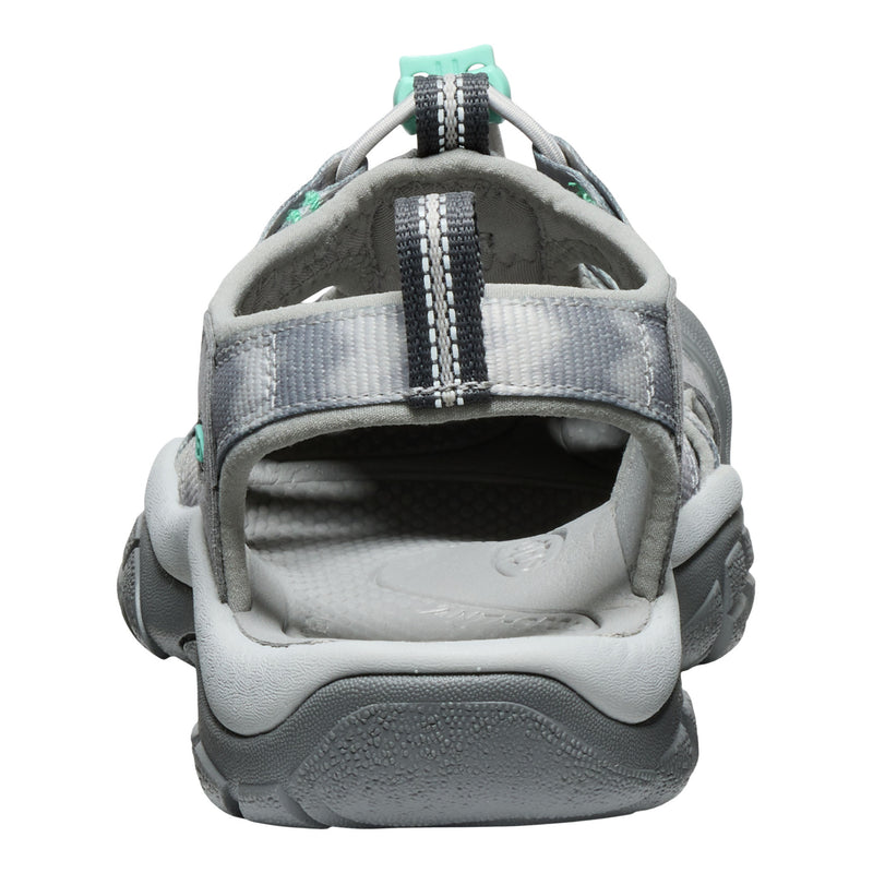Gray sandal with white sole on a white background