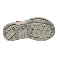 Close-up of a shoe sole with a brand logo on a white background