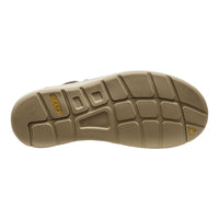 Tan shoe sole with Keen logo on a white background