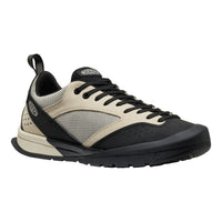 Black and beige sneaker on a white background