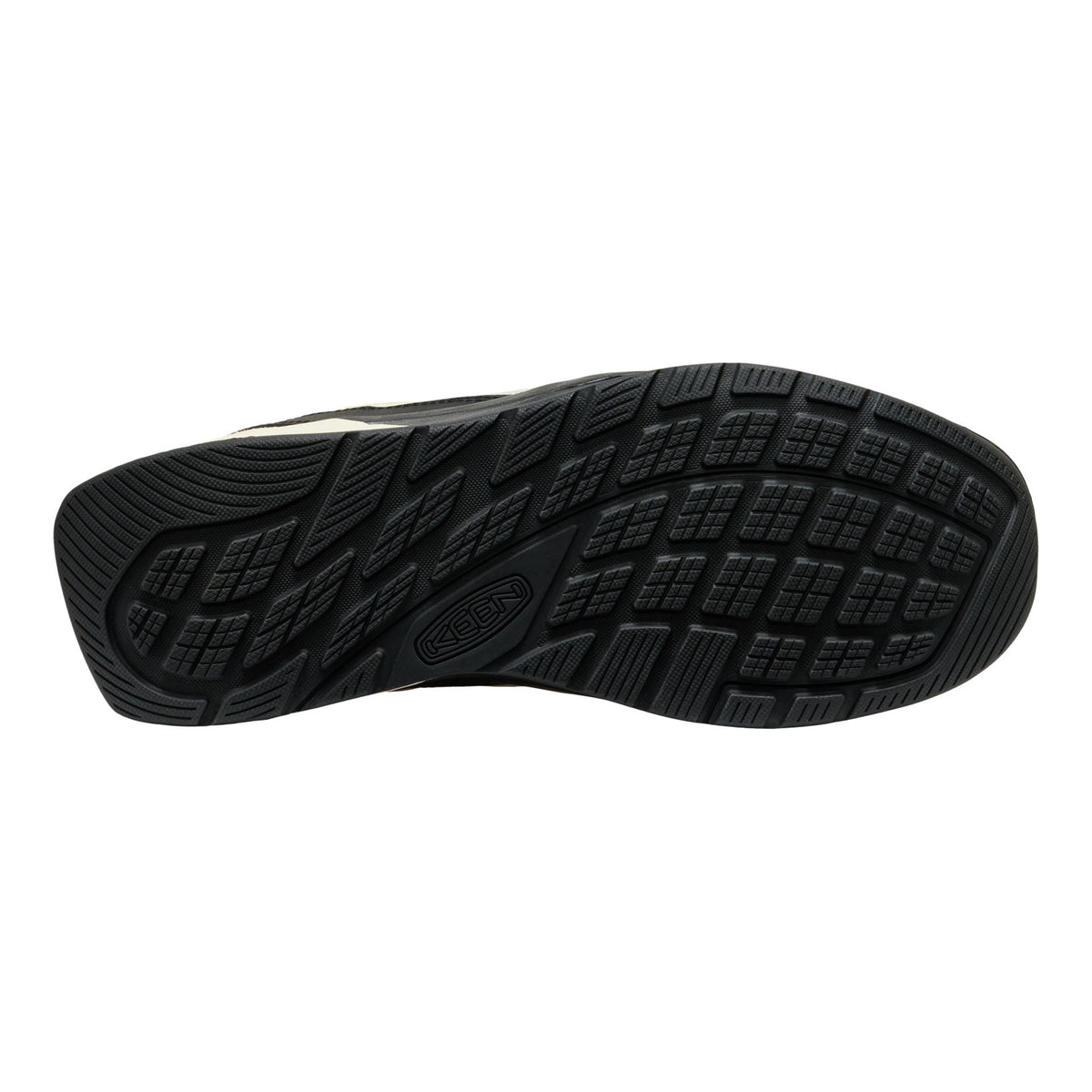 Black sole of a shoe on a white background
