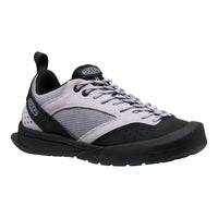 Gray and black sneaker on a white background