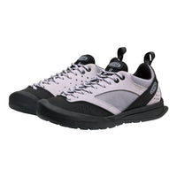 Pair of black and gray shoes on a white background