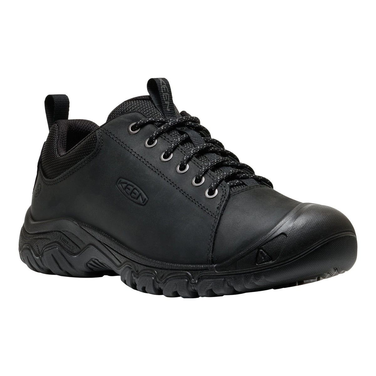 Black KEEN shoe on a white background