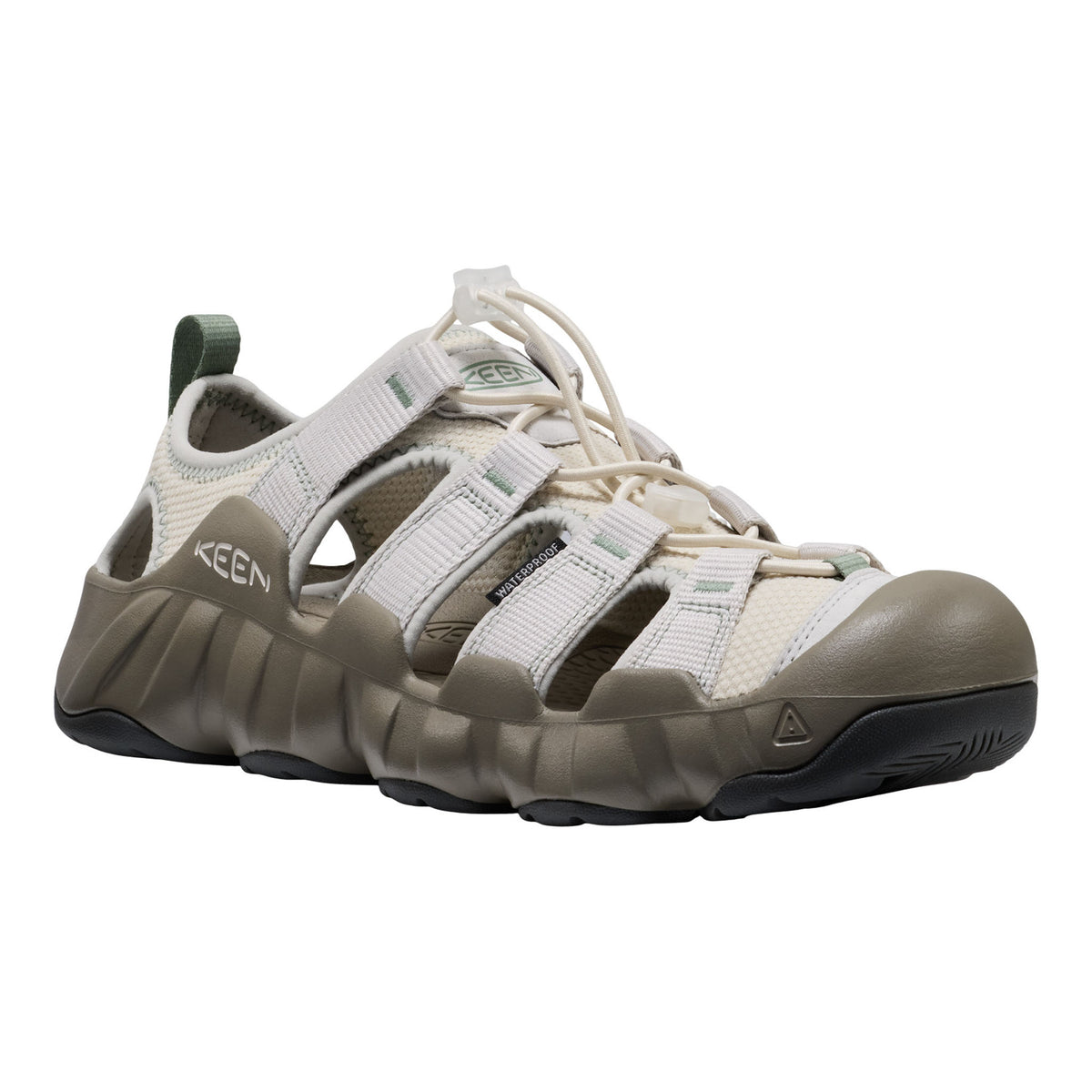 Pair of Keen sandals on a white background