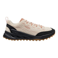 White and black sneaker with KEEN logo on a white background