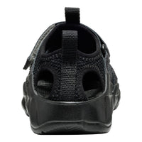A black water shoe shown from a rear three-quarter view against a plain white background.