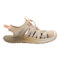 Beige sandal with a white sole on a white background