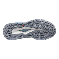 Close-up of a shoe sole with tread pattern on a white background