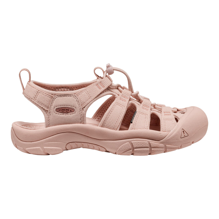 Pink sandal with KEEN logo on a white background