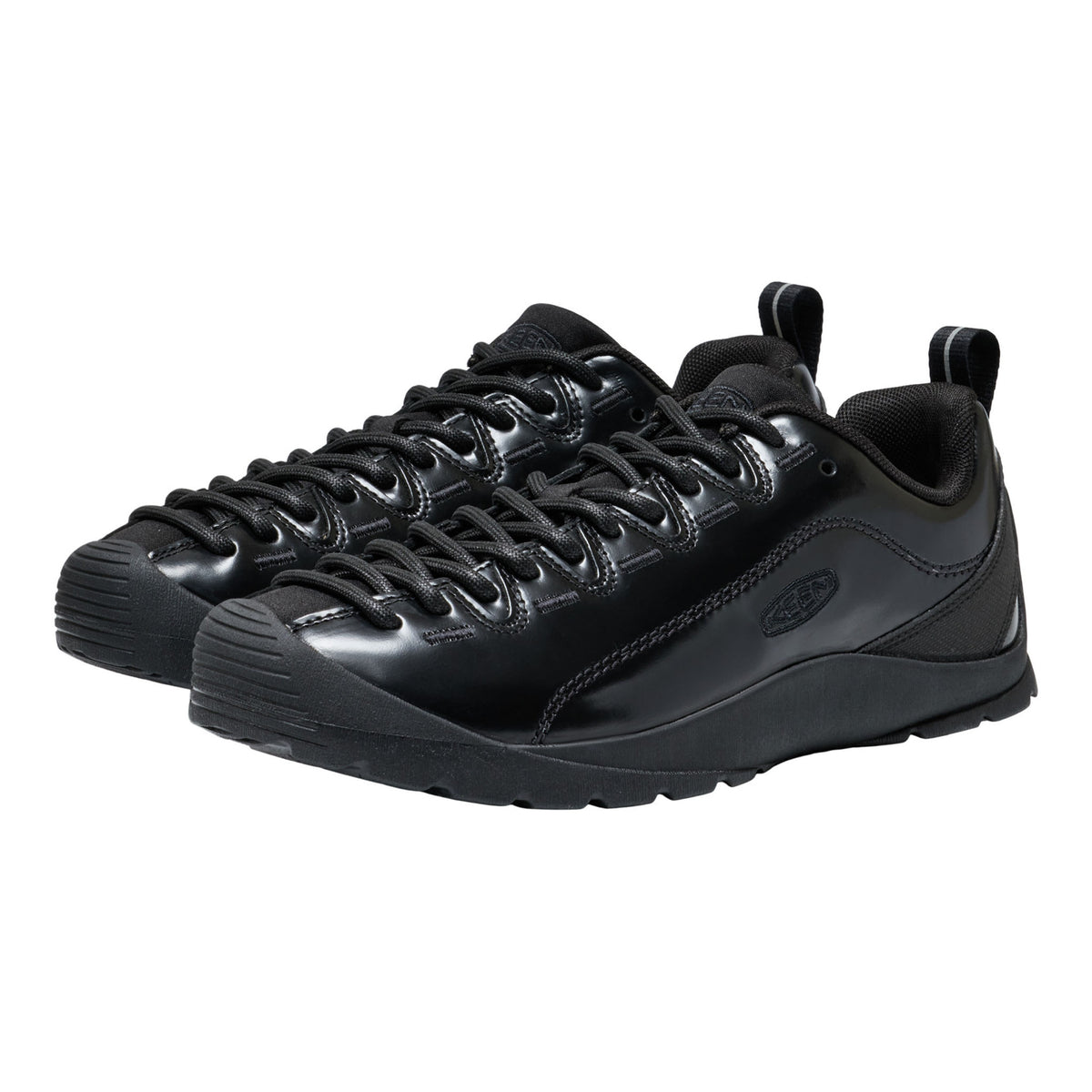 Black sneakers on a white background