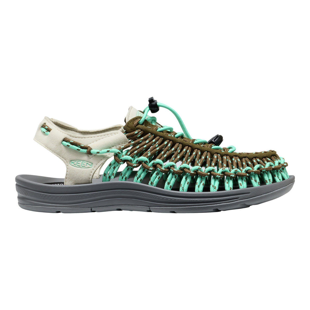 Sandal with unique sole design on a white background