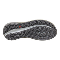 Close-up of a shoe sole with tread pattern on a white background