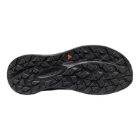 Black athletic shoe sole on a white background