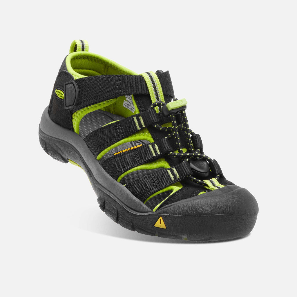 Childrens Newport H2 Black/Lime Green