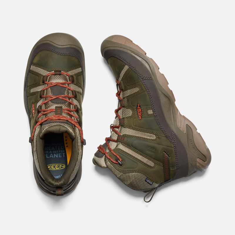 Men's Waterproof Hiking Boots - Circadia Mid  Dark Olive/Potters Clay –  Keen Footwear New Zealand