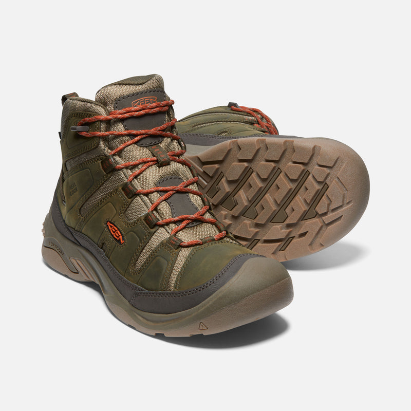 Men's Waterproof Hiking Boots - Circadia Mid  Dark Olive/Potters Clay –  Keen Footwear New Zealand